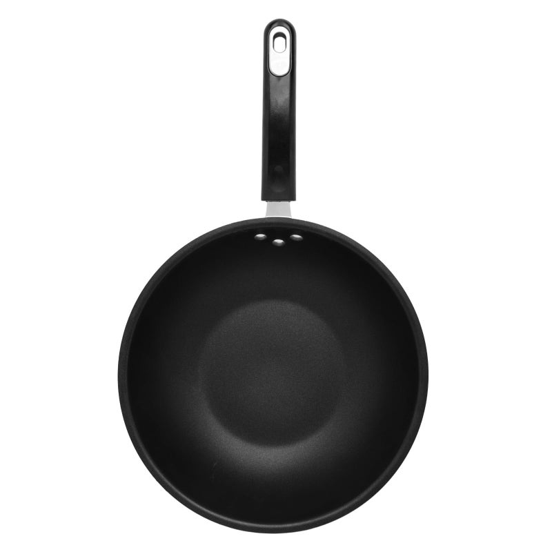 Bister Non-Stick Aluminum Wok without Cover, With Backlite Handle, Black/Brown, 32cm - Image 2